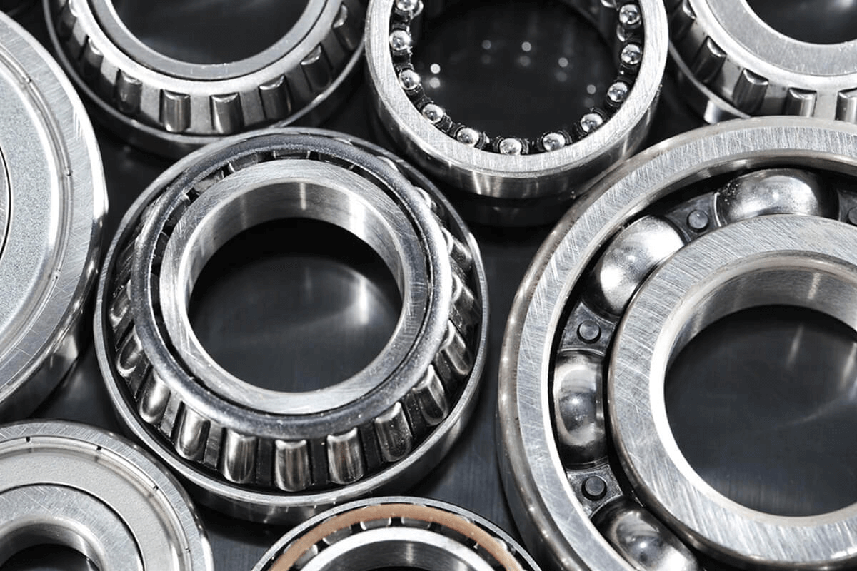 A collection of different types of bearings.